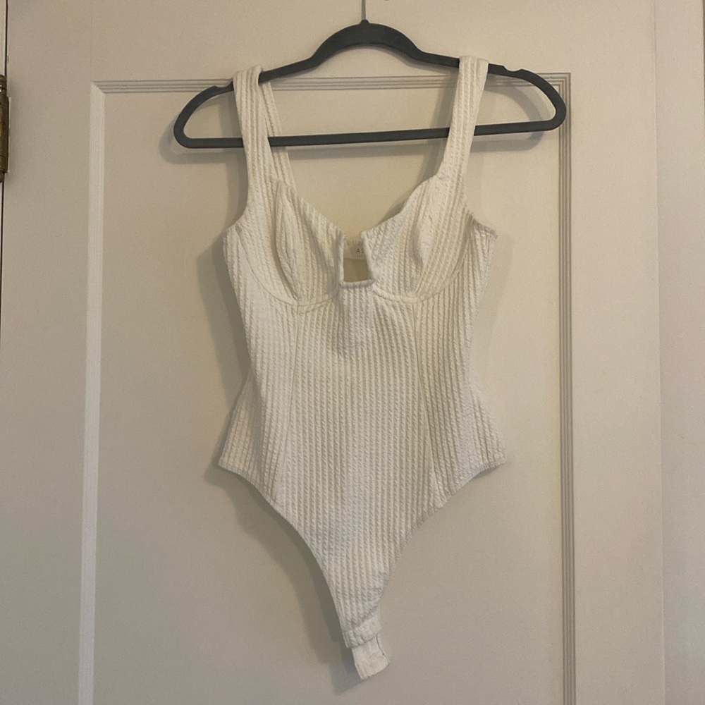 White ASTR bodysuit